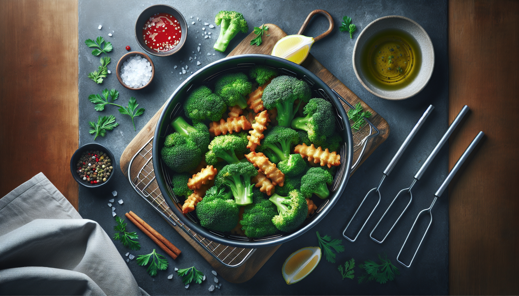 broccoli in friggitrice ad aria